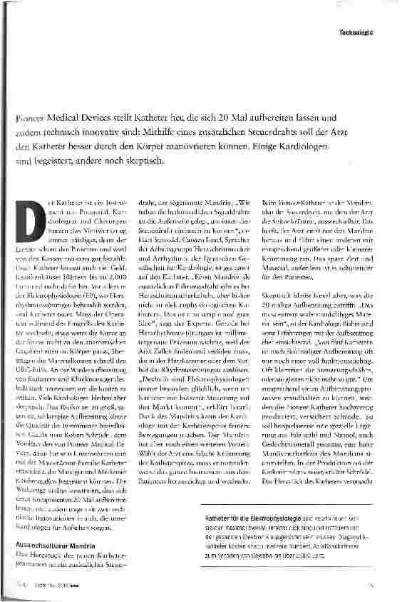 Vorschauseite 2: Kurvenreicher Katheter