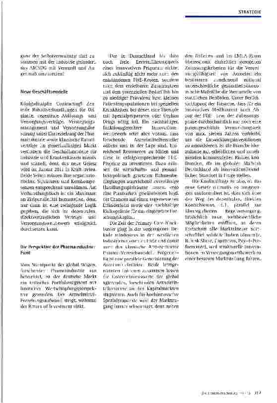 Vorschauseite 4: Contracting:Königsdisziplin im deutschen Pharmamarkt post AMNOG