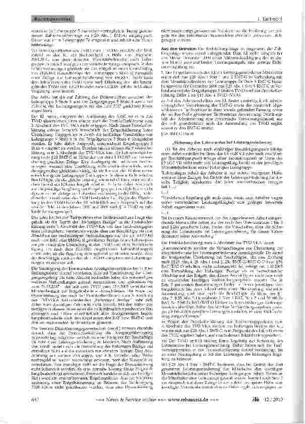 Vorschauseite 2: Entgeltsicherung leistungsgeminderter Arbeitnehmer (TVÜ-VKA)TVÜ-VKA Protokollerklärung zum 3. Abschnitt; BMT-G-II §28;TVöD (VKA)§18