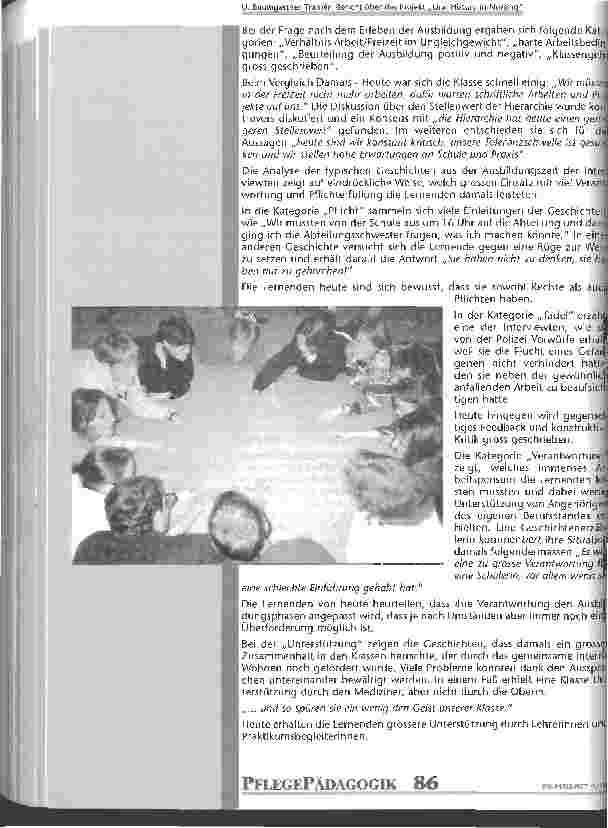 Vorschauseite 5: Bericht über das Projekt Oral History in Nursing in der Grundausbildung