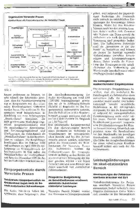 Vorschauseite 2: In die Praxis-Netze müssen auch die regionalen Krankenhäuser eingewoben sein