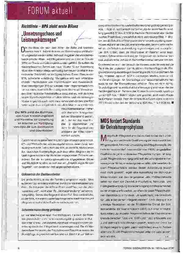 Vorschauseite 1: Umsetzungschaos und Leistungskürzungen Richtlinie - BPA zieht erste Bilanz