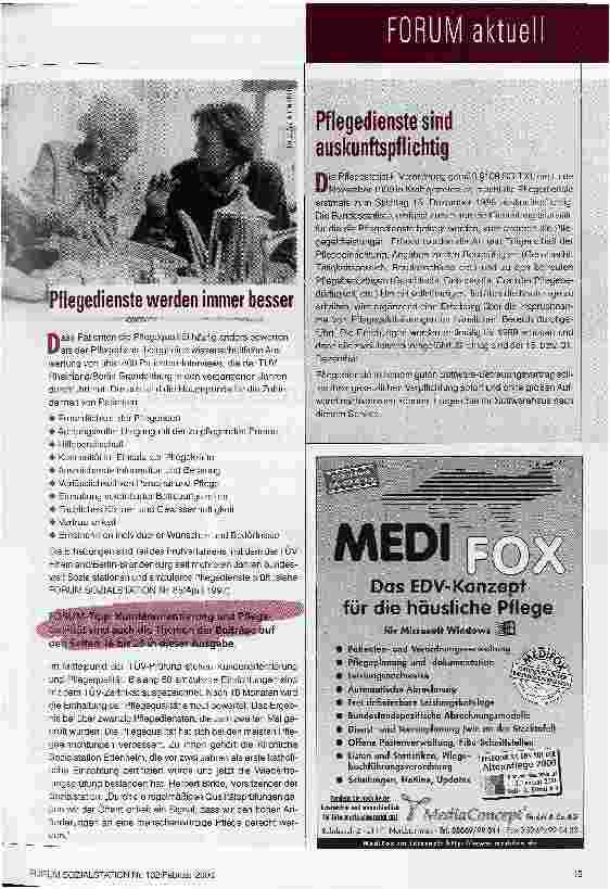 Vorschauseite 2: Ein Modellprojekt macht Schule Ausbildung zum ambulanten Pflege-Assistenten