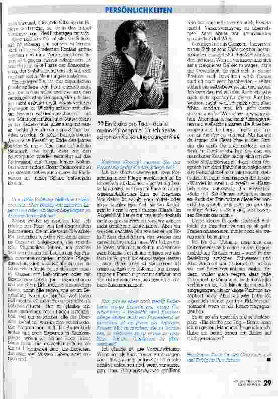 Vorschauseite 3: ...und jeden Tag ein Risiko eingehen Neue Rektorin der Kaderschule Aarau