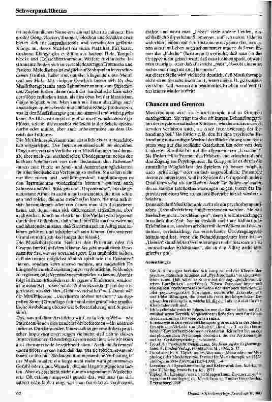 Vorschauseite 3: Musiktherapie in der Psychosomatik