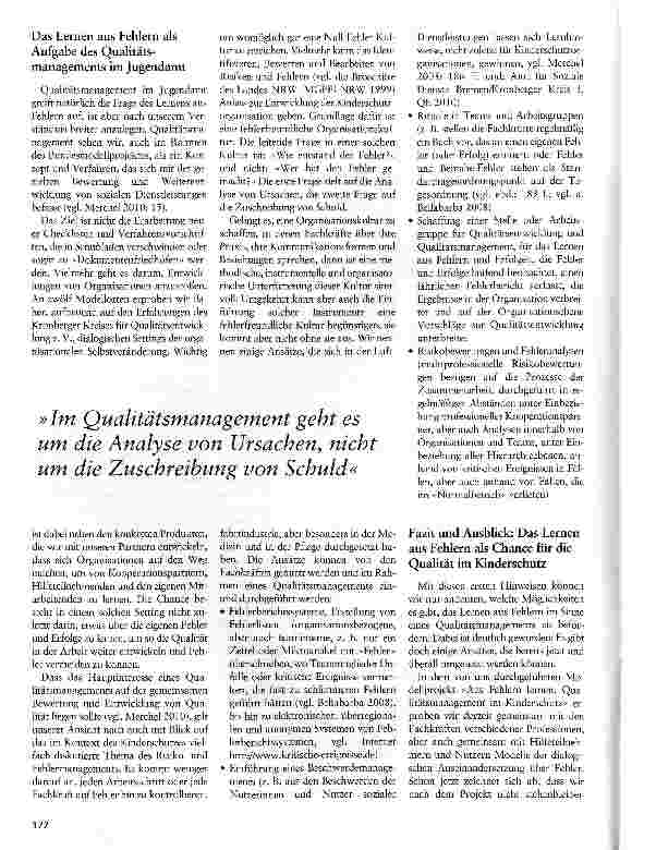 Vorschauseite 3: Aus Fehlern lernen Aufgaben des Qualitätsmanagements in Jugendämtern