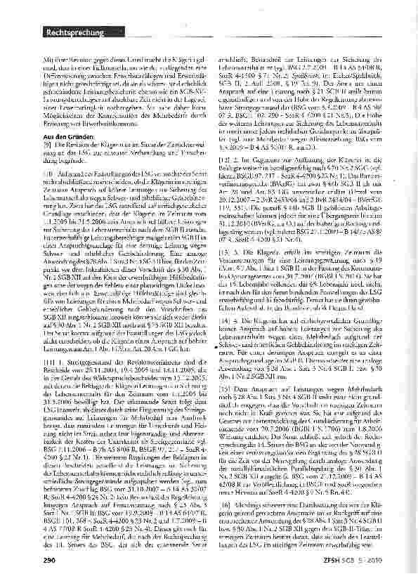 Vorschauseite 2: Kein Mehrbedarf wegen Behinderung für erwerbsfähige Hilfebedürftige; atypische Bedarfslage i.S. der Entscheidung des BVerfG; Leistungserbringung für Zeiten vor BVerfG-Entscheidung