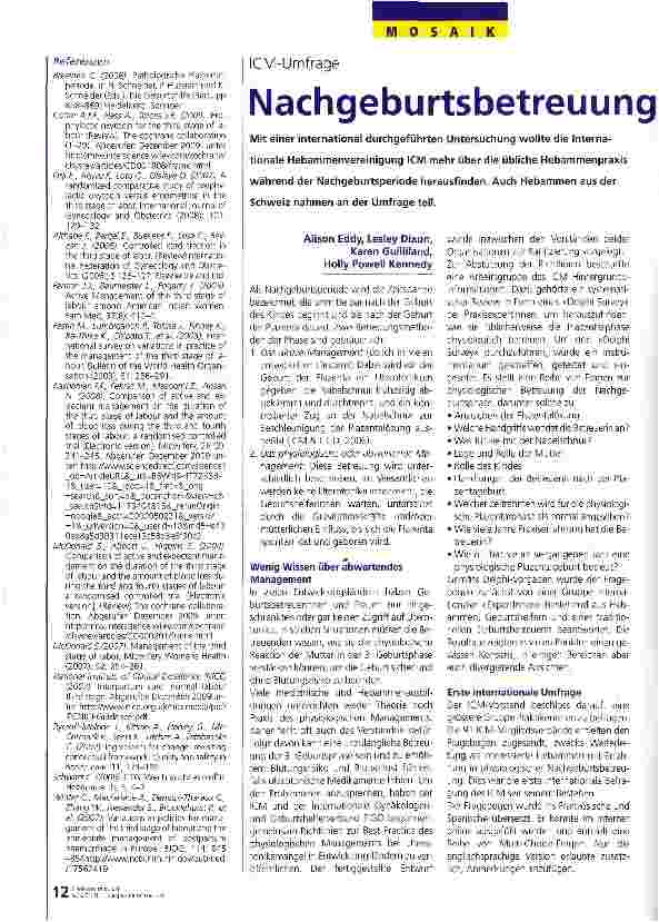 Vorschauseite 4: Klientinnenzentrierte Plazentarperiode