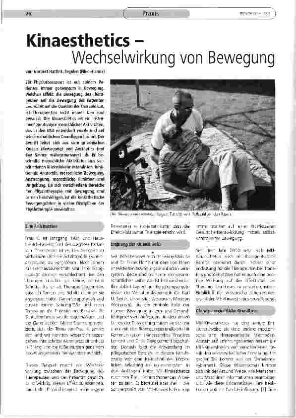 Vorschauseite 1: Kinaesthetics - Wechselwirkung von Bewegung