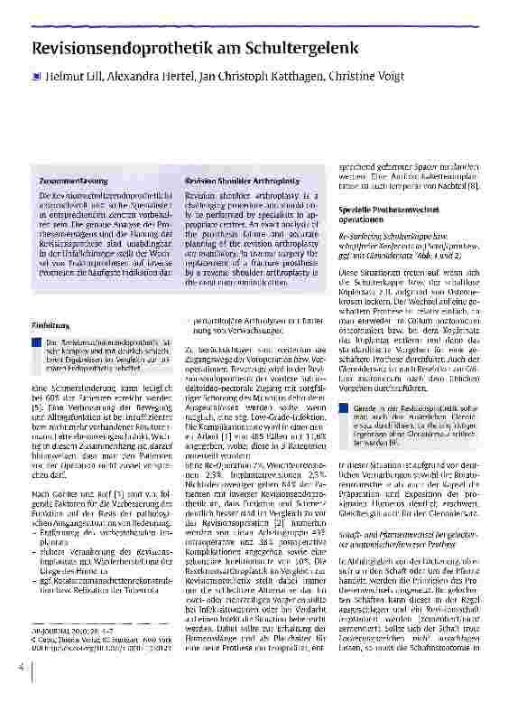 Vorschauseite 1: Revisionsendoprothetik am Schultergelenk