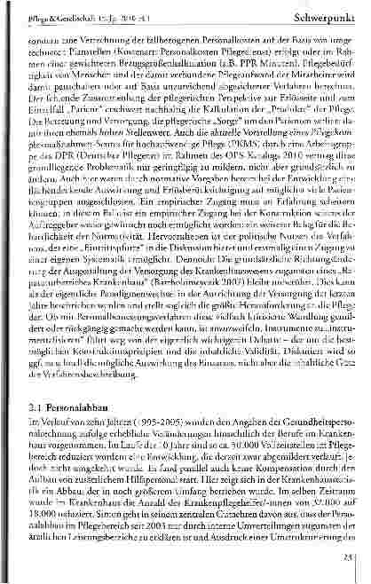 Vorschauseite 4: Pflegepersonalbemessung im Krankenhaus - oder zur Beharrlichkeit der Normativität