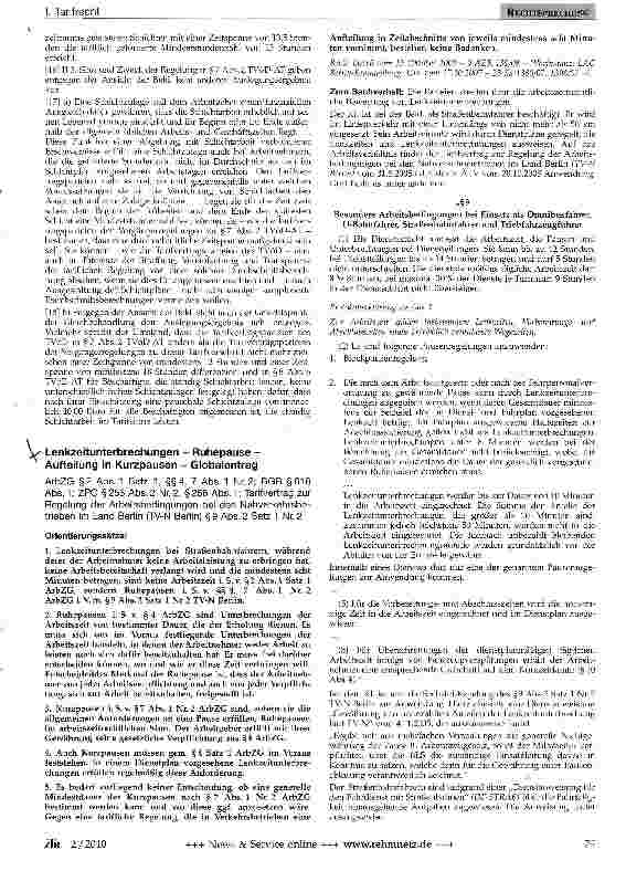 Vorschauseite 2: Begriff der Schichtarbeit - Mindestzeitspanne zwischen dem Beginn der frühesten und dem Ende der spätesten SchichtTVöD AT§7 Abs. 2, §8 Abs.6