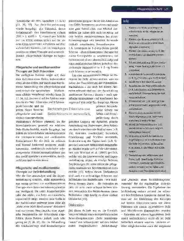 Vorschauseite 6: Entwicklung eines interprofessionellen Behandlungskonzepts „Delir für eine medizinische und eine chirurgische Intensivstation