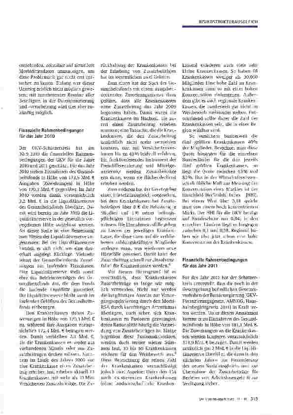 Vorschauseite 3: Zuweisungen aus dem Gesundheitsfonds - was ändert sich im Jahr 2011?