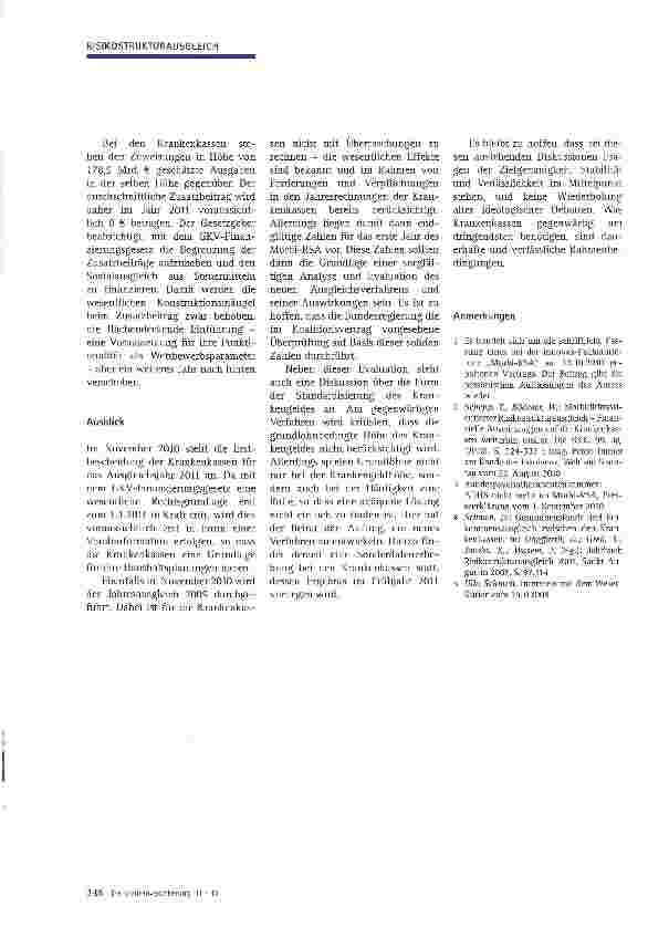 Vorschauseite 4: Zuweisungen aus dem Gesundheitsfonds - was ändert sich im Jahr 2011?