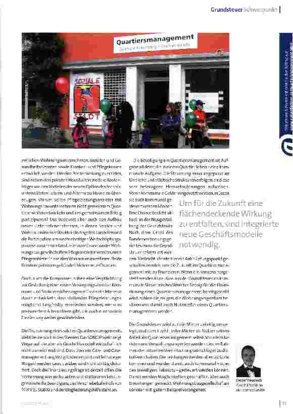 Vorschauseite 2: Grundsteuer zur Finanzierung von Ouartiersmanagement? !