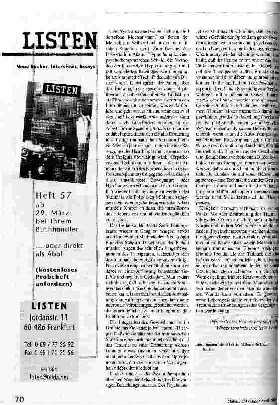 Vorschauseite 5: Die seelische Wunde der Gewalt Das Trauma, seine Folgen und Behandlungsmöglichkeiten