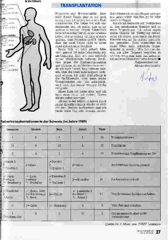 Vorschauseite 3: Die neue Leber fühlt sich wohl in meinem Körper Die Sicht einer Lebertransplantierten