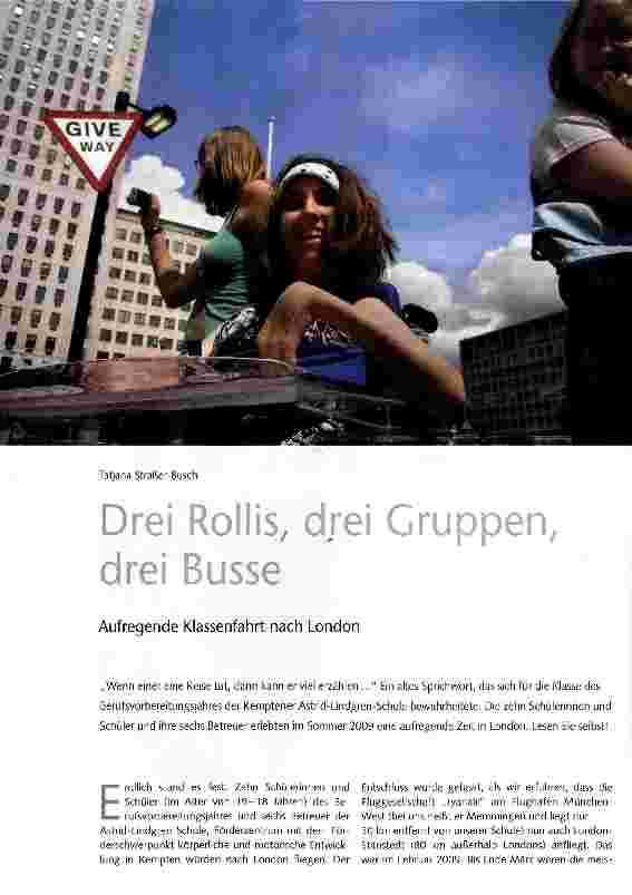 Vorschauseite 1: Drei Roilis, drei Gruppen, drei Busse