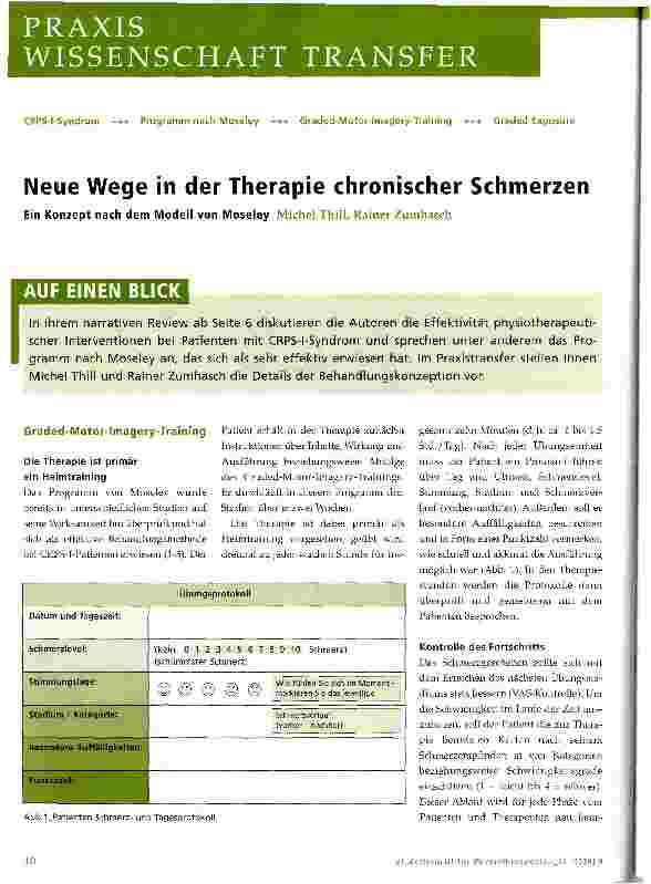 Vorschauseite 1: Neue Wege in der Therapie chronischer Schmerzen