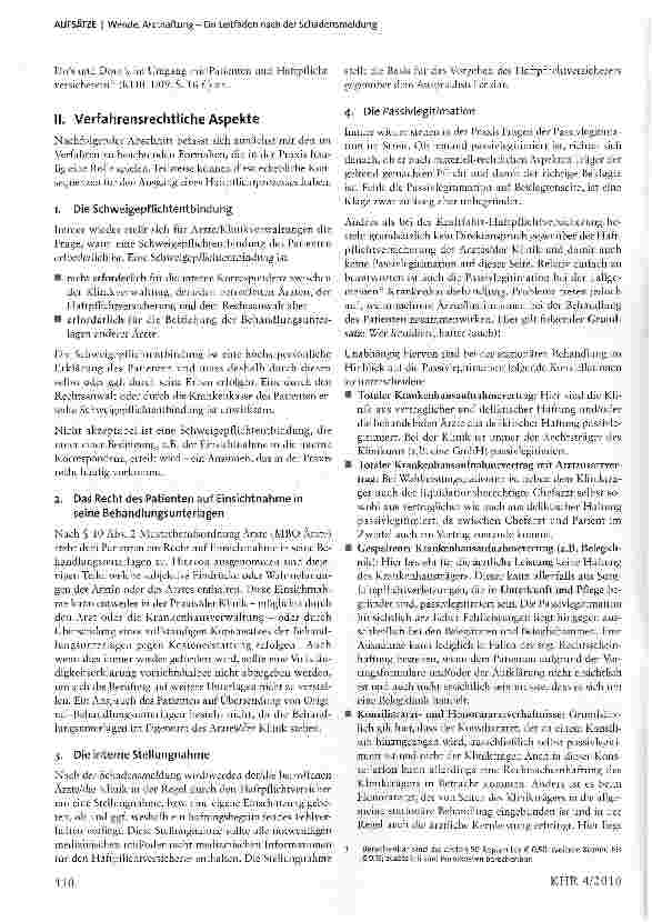Vorschauseite 2: Arzthaftung - Ein Leitfaden nach der Schadensmeldung
