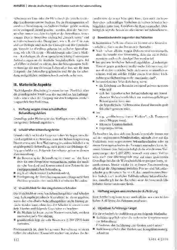 Vorschauseite 4: Arzthaftung - Ein Leitfaden nach der Schadensmeldung