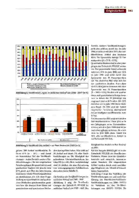 Vorschauseite 3: Entwicklungen der deutschsprachigen Pflegewissenschaft im Spiegel der PFLEGE -Veröffentlichung von 1988-2007