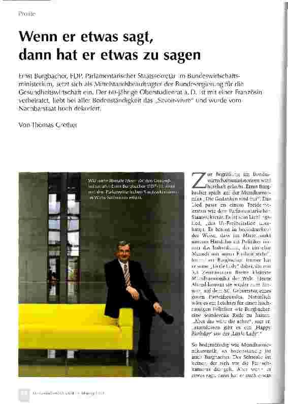 Vorschauseite 1: Wenn er etwas sagt, dann hat er etwas zu sagen