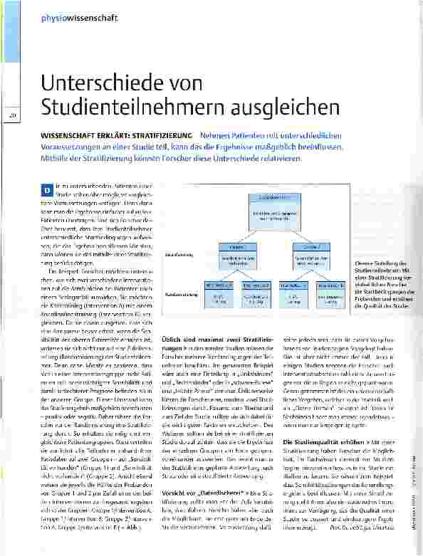 Vorschauseite 1: Unterschiede von Studienteilnehmern ausgleichen