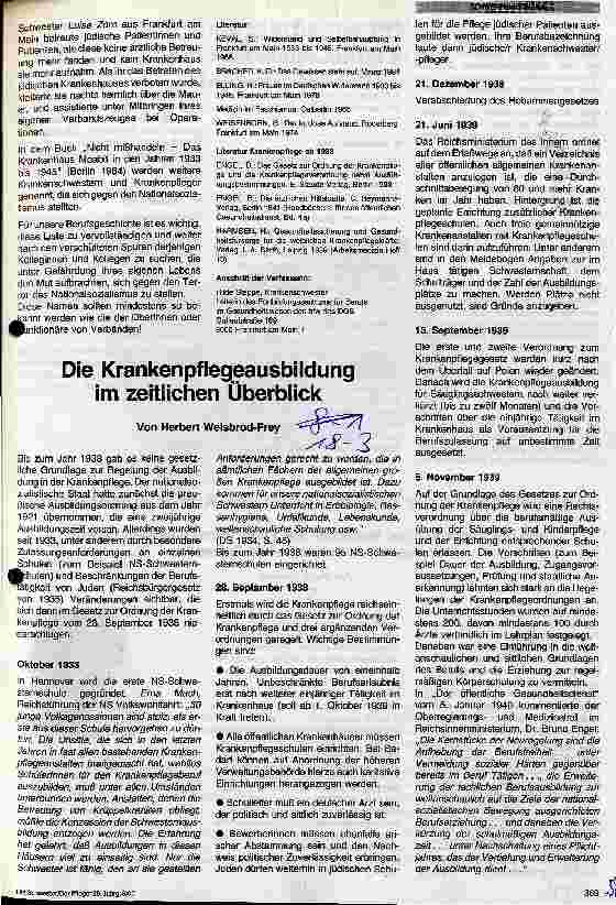 Vorschauseite 1: Die Krankenpflegeausbildung im zeitlichen Überblick