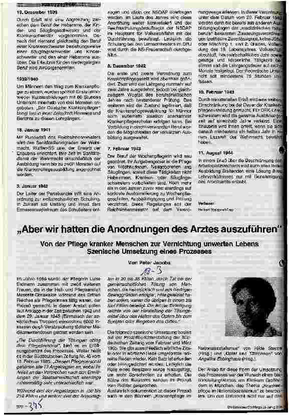 Vorschauseite 2: Die Krankenpflegeausbildung im zeitlichen Überblick