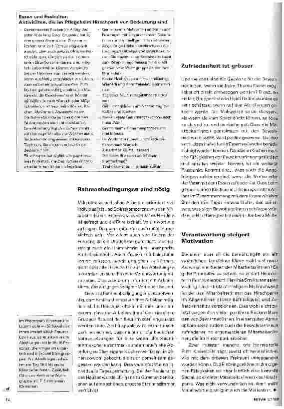 Vorschauseite 4: Milieutherapie: Kochen und Essen wie zu Hause
