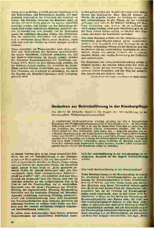 Vorschauseite 1: Gedanken zur Betriebsführung in der Krankenpflege