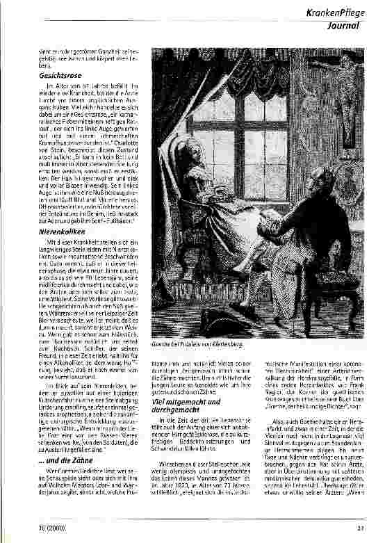 Vorschauseite 2: Goethe zwischen Krankheit und Gesundheit