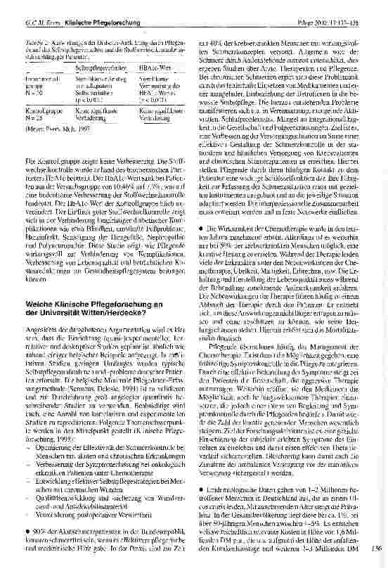 Vorschauseite 4: Klinische Pflegeforschung Eine neue Qualitätssicherung für Pflege und Patient