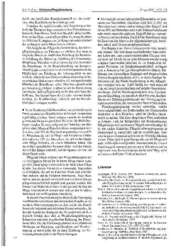 Vorschauseite 5: Klinische Pflegeforschung Eine neue Qualitätssicherung für Pflege und Patient