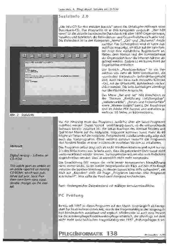 Vorschauseite 2: Pflege digital. Software auf CD-ROM Teil 2