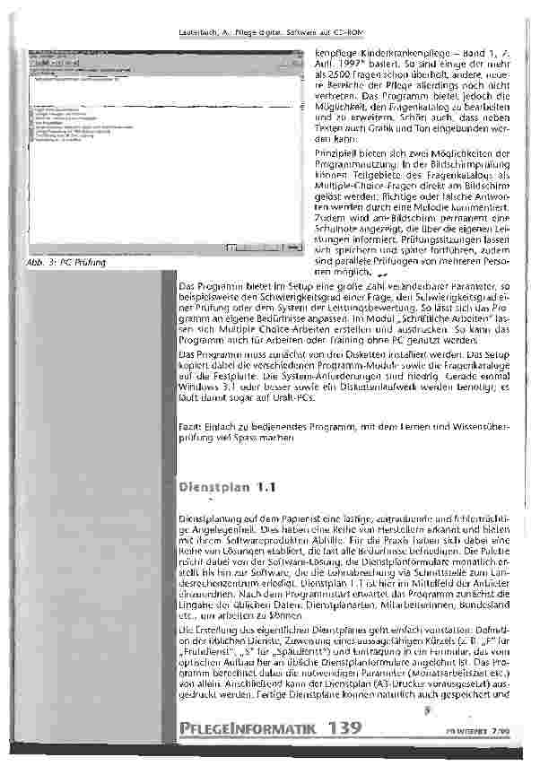 Vorschauseite 3: Pflege digital. Software auf CD-ROM Teil 2