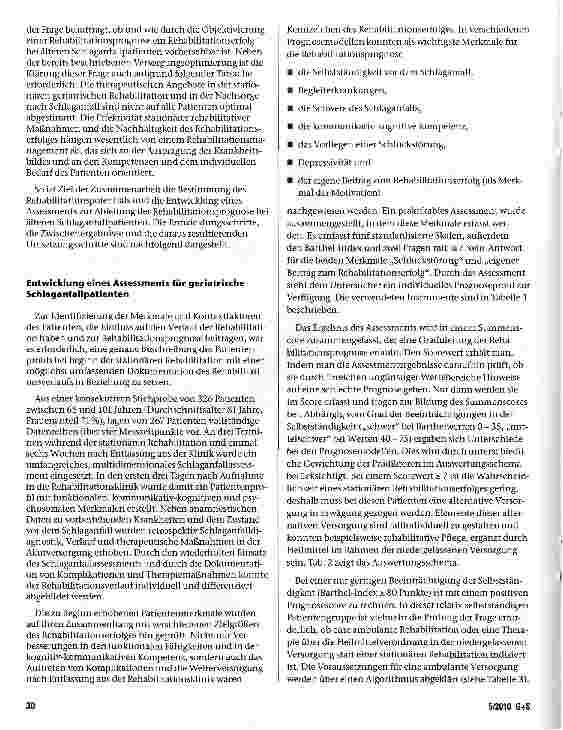 Vorschauseite 2: Die Krankenkasse als Gestalterin der Versorgung am Beispiel des geriatrischen Schlaganfallpatienten