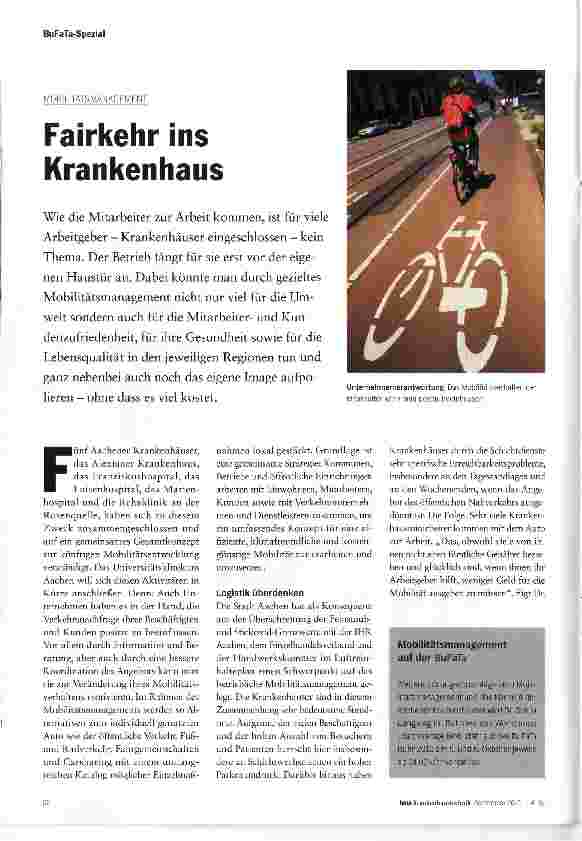 Vorschauseite 1: Fairkehr ins Krankenhaus