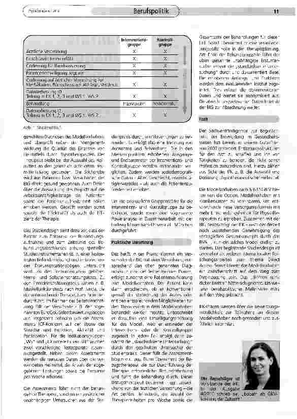 Vorschauseite 2: Erstes Modell nach § 63 SGB V Mehr Freiraum für Physiotherapeuten
