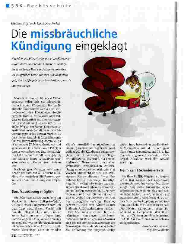 Vorschauseite 1: Die missbräuchliche Kündigung eingeklagt