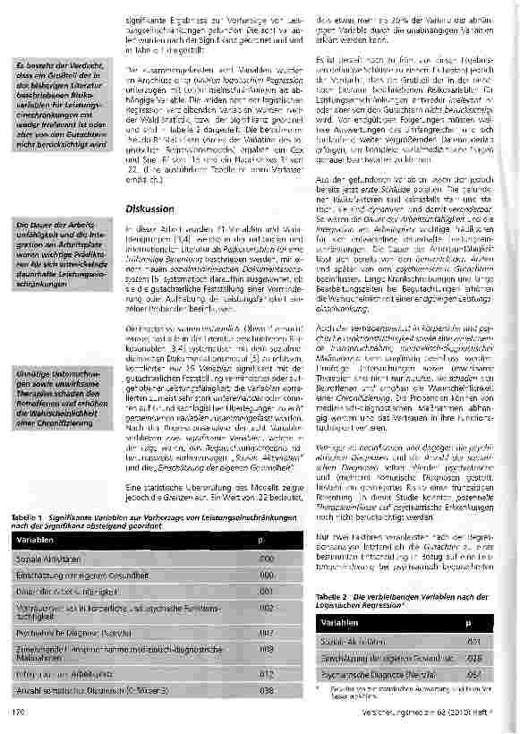 Vorschauseite 3: Evidenzbasierte Begutachtung psychiatrischer Erkrankungen - Risikofaktoren für Leistungseinschränkungen