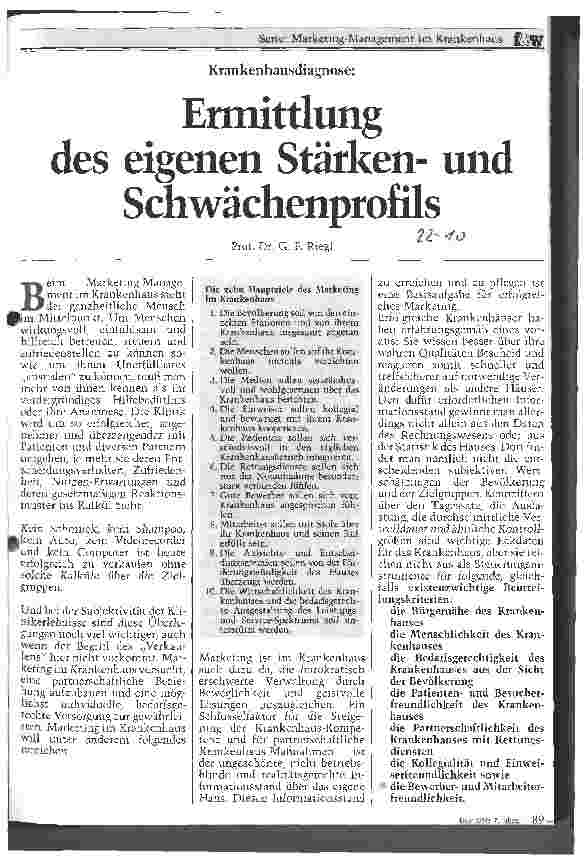 Vorschauseite 1: Ermittlung des eigenen Stärkenund Schwächenprofils