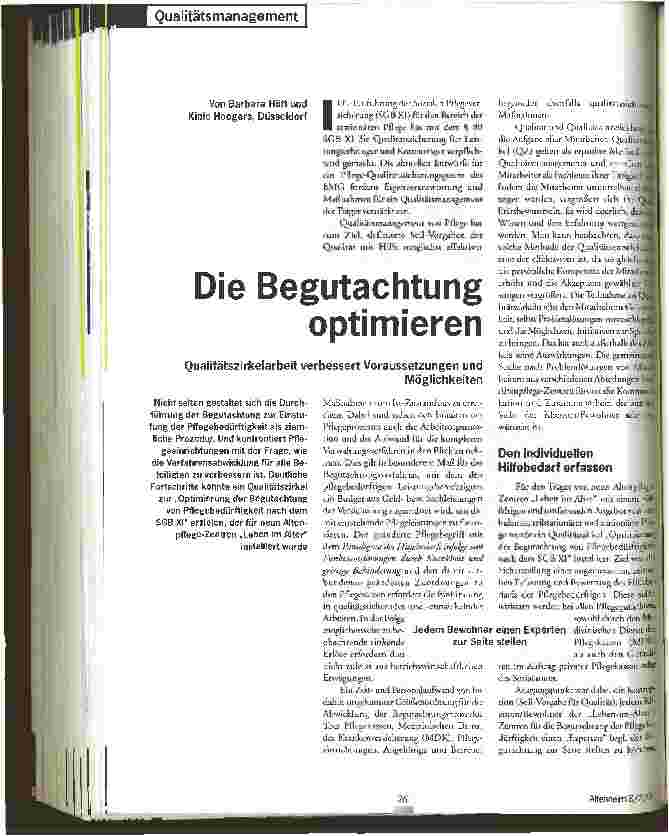 Vorschauseite 1: Die Begutachtung optimieren Qualitätszirkelarbeit verbessert Voraussetzungen und Möglichkeiten