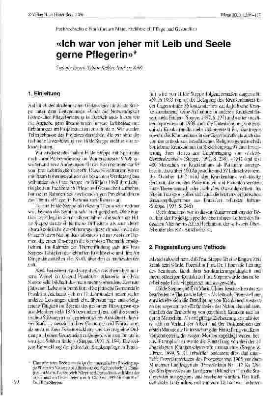 Vorschauseite 1: Ich war von jeher mit Leib und Seele gerne Pflegerin