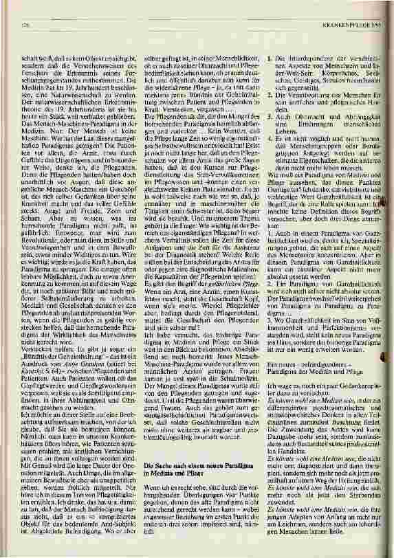 Vorschauseite 3: Ethische und seelsorgerliche Gesichtspunkte angesichts des notwendigen Paradigmawechsels in Medizin und Pflege