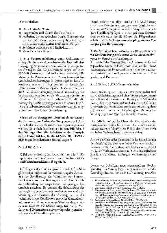 Vorschauseite 3: Kammern der Berufsständischen Selbstverwaltung in der Europäischen Union im Lichte des deutschen und europäischen Rechts (I.Teil)