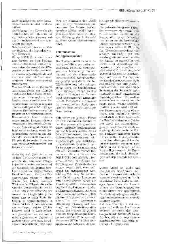 Vorschauseite 2: Personalausstattung und Ergebnisqualität