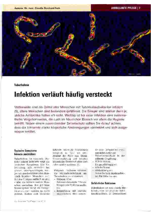 Vorschauseite 1: Infektion verläuft häufig versteckt